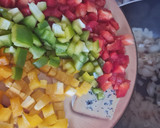 Foto del paso 1 de la receta: Spaghetti con vegetales multicolor 🌈 "one pot pasta" 🍝