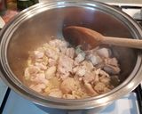 A picture of step 2 of Rice and Chicken soup.