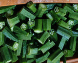 A picture of step 1 of வதக்கி விட்ட வெண்டைக்காய் சாம்பார்(Roasted Bhindi Sambar) (Vendaikkaai sambar recipe in tamil).