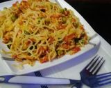 A picture of step 6 of Chinese noodles.