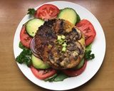 A picture of step 5 of California Farm Fried Polenta Cheeseburger.