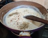 A picture of step 5 of Pasta in White Sauce.