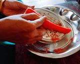 A picture of step 1 of Delicious nutritious Authentic Gajar (carrot) halwa for Christmas festival.
