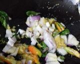A picture of step 1 of Cashew chilli pepper chicken.