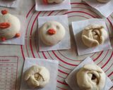 Foto langkah ke 7 dari resep Bakpao No Mixer Isi Ayam Kecap dan Selai Cokelat.