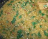 A picture of step 6 of Moong Dal Palak with Boiled Rice 😋.
