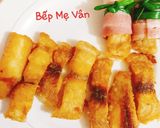 Hình bước làm 1 của món Ba rọi xông khói cuộn đậu hủ và phi lê cá basa chiên