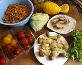 Foto del paso 1 de la receta: Ensalada de lentejas con corazones de alcachofas y caballa