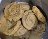 A picture of step 7 of Spiral Baati with Dal.