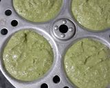 A picture of step 4 of Moong Spinach Idli.