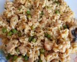 Gombás, zöldborsós rizses hús recept fázis 4 fotója