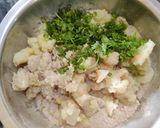 A picture of step 2 of Singhare atta pakodi.