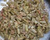 A picture of step 4 of Cluster beans (gawar phali).