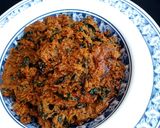 A picture of step 10 of Egusi soup.