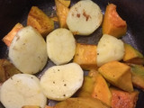 Sopa cremosa de zapallo y papa