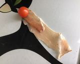 Une image de l'étape 2 de Feuilletés roses aux tomates cerises et jambon cru.