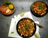 A picture of step 6 of Sprout Bhel.