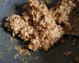 A picture of step 4 of Jaggery poha cup.