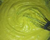 A picture of step 1 of Khandvi.