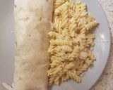 A picture of step 9 of My tasty Chicken & Bacon Wrap with cheesy #Pasta.