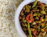 A picture of step 4 of Beans sabji.