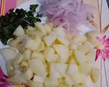 A picture of step 2 of Five ingredients alu pakoriyan.