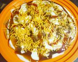 A picture of step 3 of Papri chatkara.
