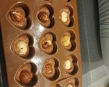 Une image de l'étape 6 de Chocolats fourrés chocolat blanc cœur noisette Pralines en Bel.