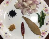 A picture of step 1 of Masoor Dal Khichdi.