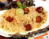 A picture of step 6 of LOBIA MOTI PULAO (kidney beans kofta Pulao).