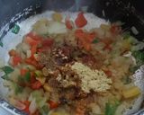 A picture of step 2 of Tortila, lentil samosa.
