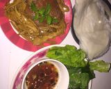 Hình bước làm 4 của món Thịt kho măng khô cuốn bánh tráng (ngày tết)