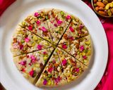 A picture of step 9 of Coconut mawa fudge - Coconut mawa cake.