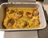 Une image de l'étape 9 de Noix de saint Jacques à la crème de curry et échalotes.
