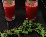 A picture of step 3 of Rose and water melon juice.