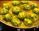 Foto del paso 5 de la receta: Albóndigas de calamar y espinacas con salsa de azafrán y cúrcuma
