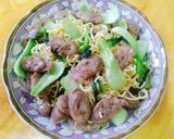 青江菜香腸炒麵的食譜步驟6照片