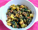 A picture of step 5 of Aloo methi.