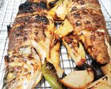 صورة لخطوة 4 من وصفة سمك لبراك مشوي على الفحم 🐟