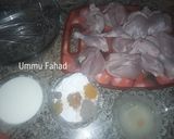 A picture of step 1 of Homemade KFC chicken with salad.
