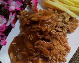Foto langkah ke 7 dari resep Steak Jamur Tiram Crispy with Mushroom Blackpepper Sauce 🍄🍄🍄.