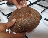 A picture of step 5 of Ragi cabbage roti.