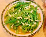 味增青椒雪白菇的食譜步驟1照片