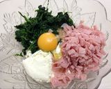 Foto del paso 1 de la receta: Agnolotis express de ricota, jamón y espinaca