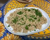 A picture of step 8 of Brown Rice with Vegetable Broth and Parsley.