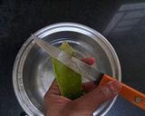 A picture of step 2 of Aloevera lemon juice.