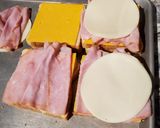 A picture of step 1 of Air Fryer Ham & Cheese Sandwiches.