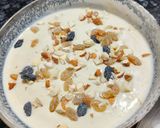 A picture of step 5 of Banana Suji Cake.