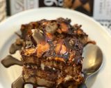 Foto langkah ke 8 dari resep Keto Chocolate Bread Pudding!🍫🍞.