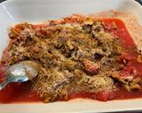 Une image de l'étape 6 de Éventails d'aubergine italienne aux deux jambons, tomates et girolles.